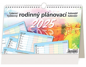 Stolní kalendář 2025 Týdenní rodinný plánovací kalendář