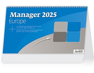 Stolní kalendář 2025 Plánovací kalendář Manager Europe