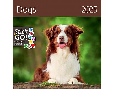 Nástěnný poznámkový kalendář 2025 Kalendář Dogs