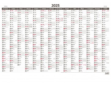 Plánovací roční mapa A1 bezobrázková - nástěnný kalendář 2025