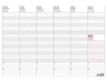 Stolní kalendář 2025 Týdenní plánovací mapa A3