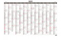 Plánovací roční mapa A1 bezobrázková - nástěnný kalendář 2025