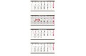 Nástěnný kalendář 2023 Čtyřměsíční skládaný kalendář šedý