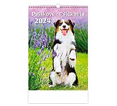 Nástěnný kalendář 2024 Kalendář Pejskové