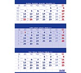 Nástěnný kalendář 2024 Tříměsíční kalendář modrý