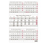 Nástěnný kalendář 2024 Pětiměsíční kalendář šedý