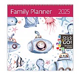 Nástěnný poznámkový kalendář 2025 Kalendář Family Planner