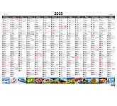 Plánovací roční mapa A1 obrázková - nástěnný kalendář 2025