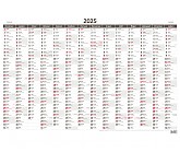 Plánovací roční mapa A1 bezobrázková - nástěnný kalendář 2025