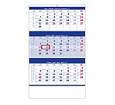Nástěnný kalendář 2022 Tříměsíční kalendář modrý