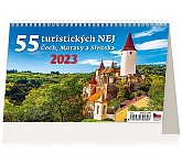 Stolní kalendář 2023 55 turistických NEJ Čech, Moravy a Slezska