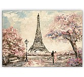 Dřevěný obraz Eiffel Tower