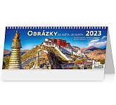 Stolní kalendář 2023 Plánovací kalendář Obrázky ze světa