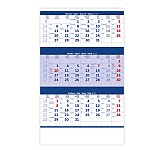 Nástěnný kalendář 2023 Tříměsíční kalendář modrý