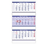 Nástěnný kalendář 2023 Tříměsíční skládaný kalendář modrý